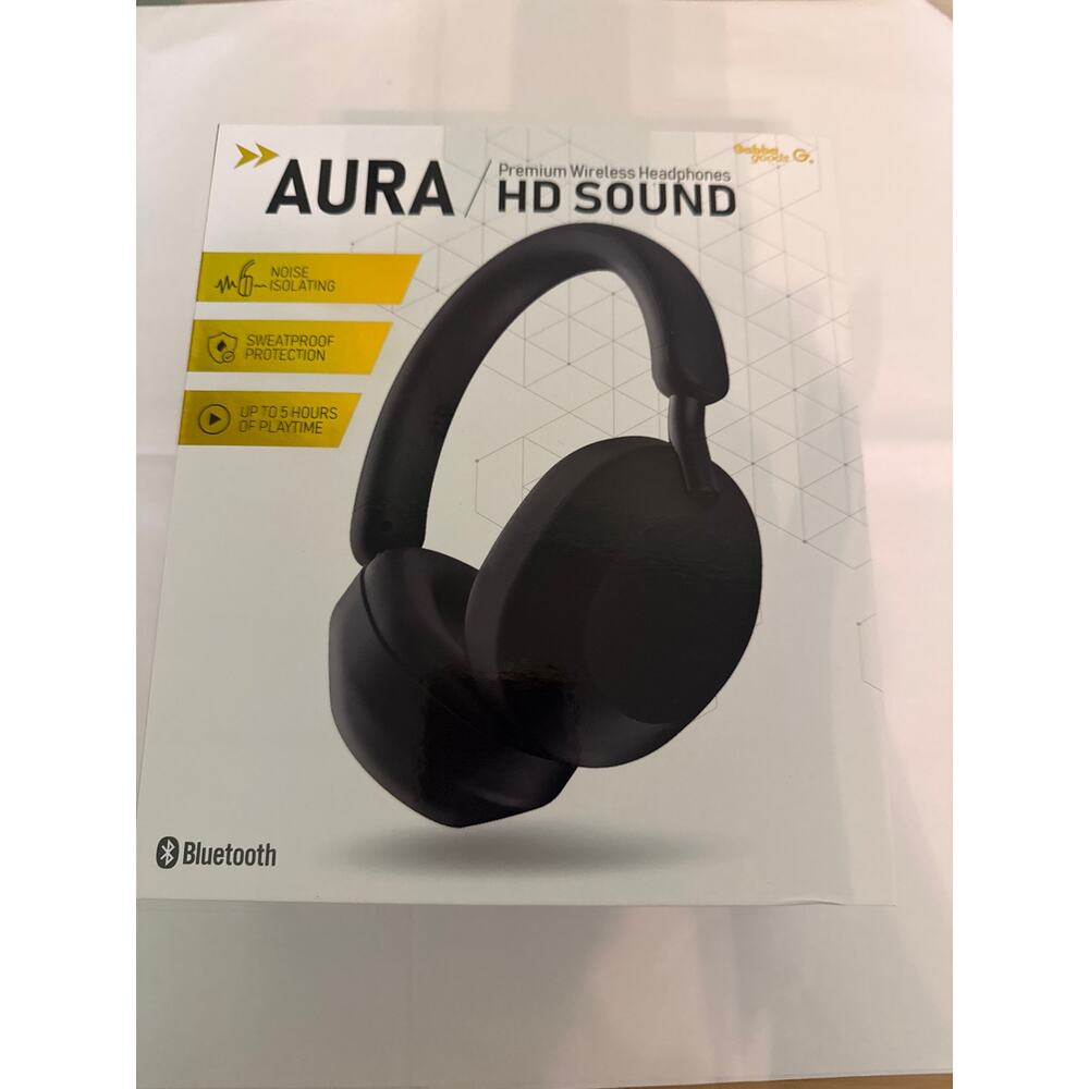 New Aura Wireless Headphones HD Premium Sound Noise Cancellation Sweatproof